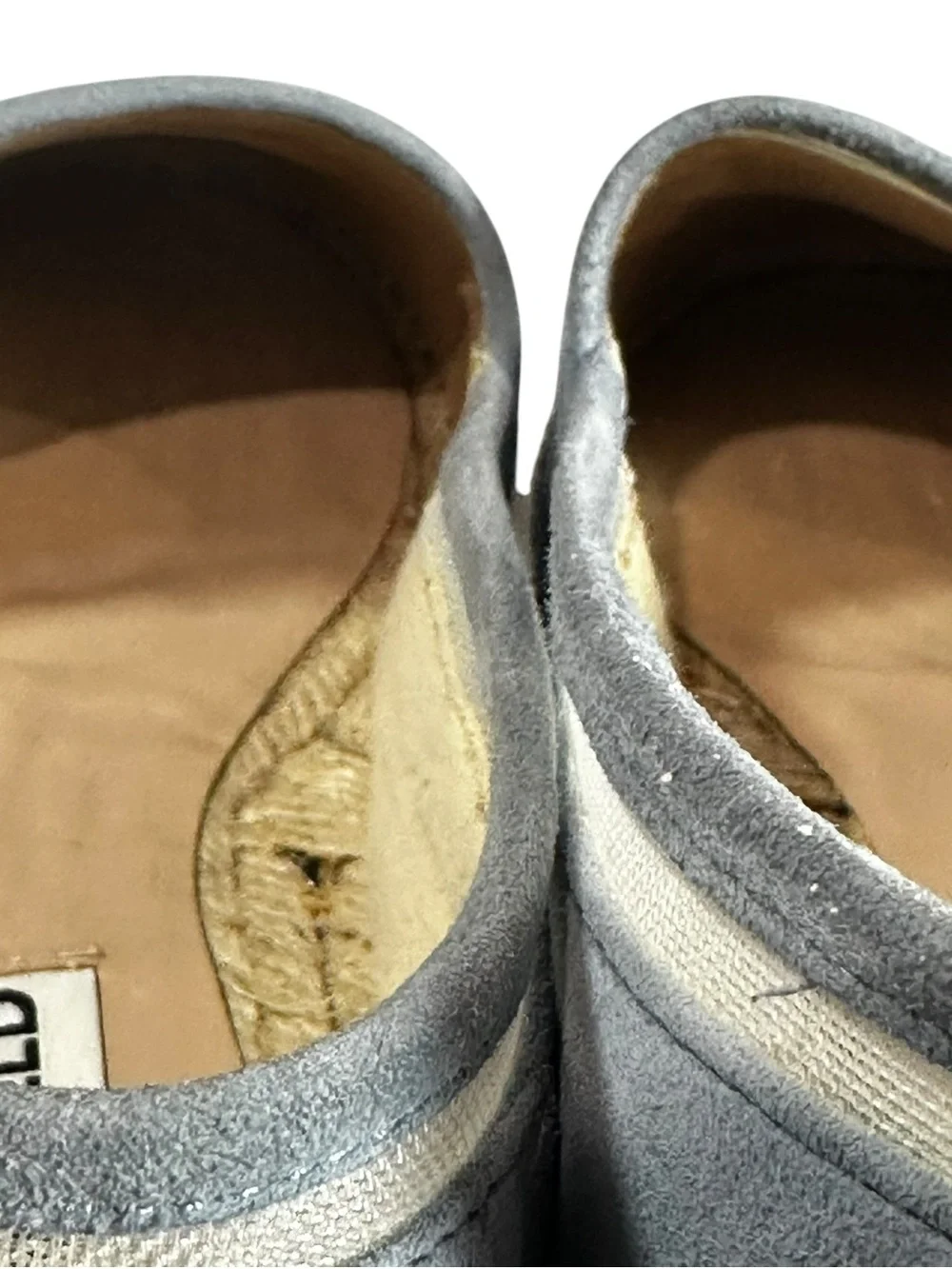 Karl Lagerfeld Paris Blue Suede Espadrille Slip On Flats Shoes Size 8.5